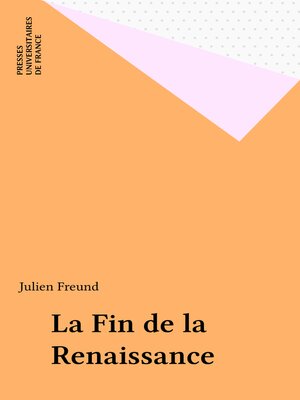 cover image of La Fin de la Renaissance